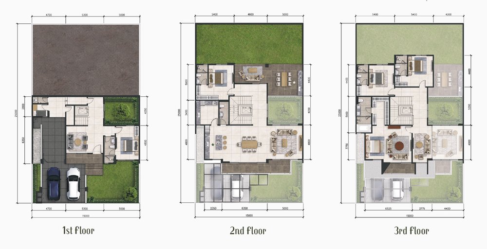 mapple golf residence tipe 15x25 standar denah