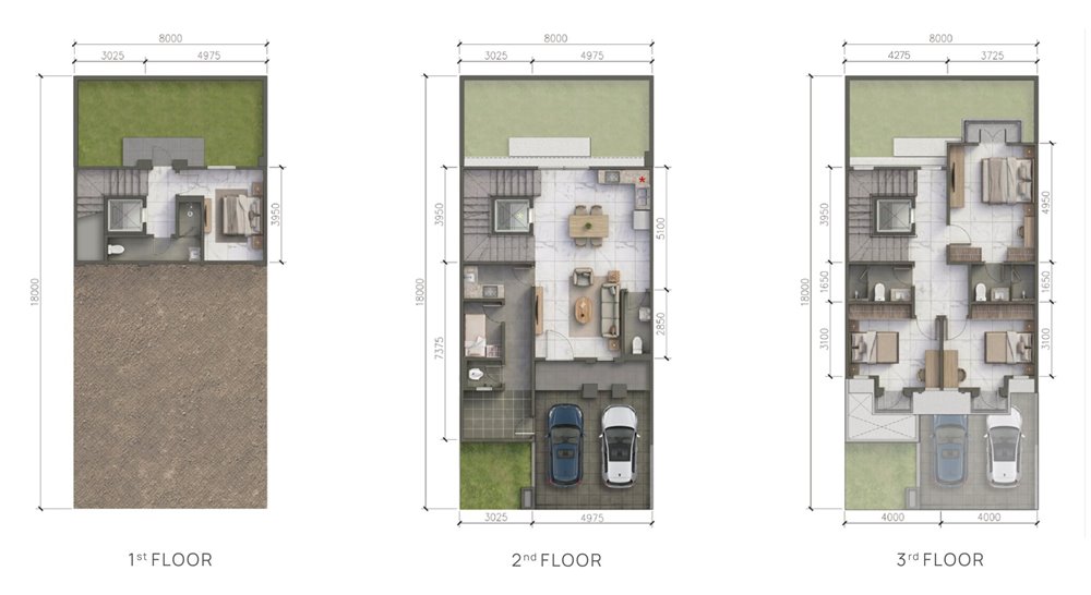 the sherwood residence tipe green sherwood 8x18 standar denah